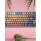 104+28 Cotton Candy PBT Dye-subbed XDA Keycap Set for Mechanical Keyboard English / Thai / Japanese / Russian / Arabic / French / German / Spanish